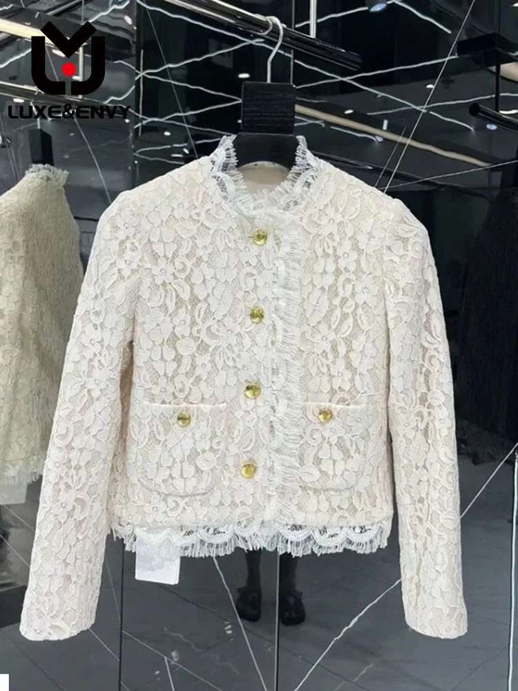 LUXE&ENVY Heavy Industry Lace Fragrance Style Suit Short Coat Celebrity Casual Versatile French Hollow Long Sleeve 2023 Autumn
LUXE&ENVY Heavy Industry Lace Fragrance Style Suit Short Coat Celebrity Casual Versatile French Hollow Long Sleeve 2023 Autumn