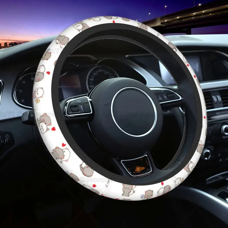 Peach And Goma Cat Car Steering Wheel Cover 37-38 cm Universal Auto Steering Wheel Protector Car Accessories Fit Most Vehicles
Peach And Goma Cat Car Steering Wheel Cover 37-38 cm Universal Auto Steering Wheel Protector Car Accessories Fit Most Vehicles