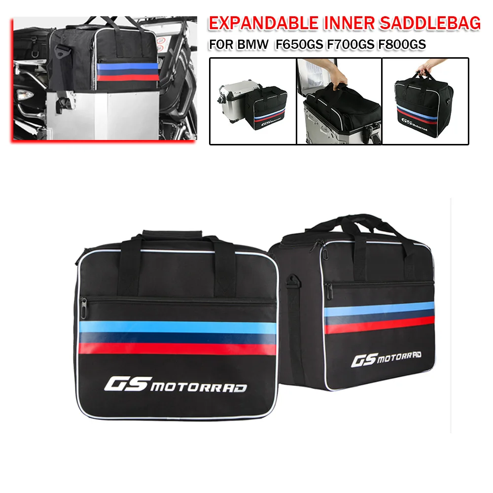 

Motorcycle Luggage Expandable Inner Saddlebag For F700GS F800GS F850GS Adventure F750 850GS Side Boxs Top Panniers Saddle Bags