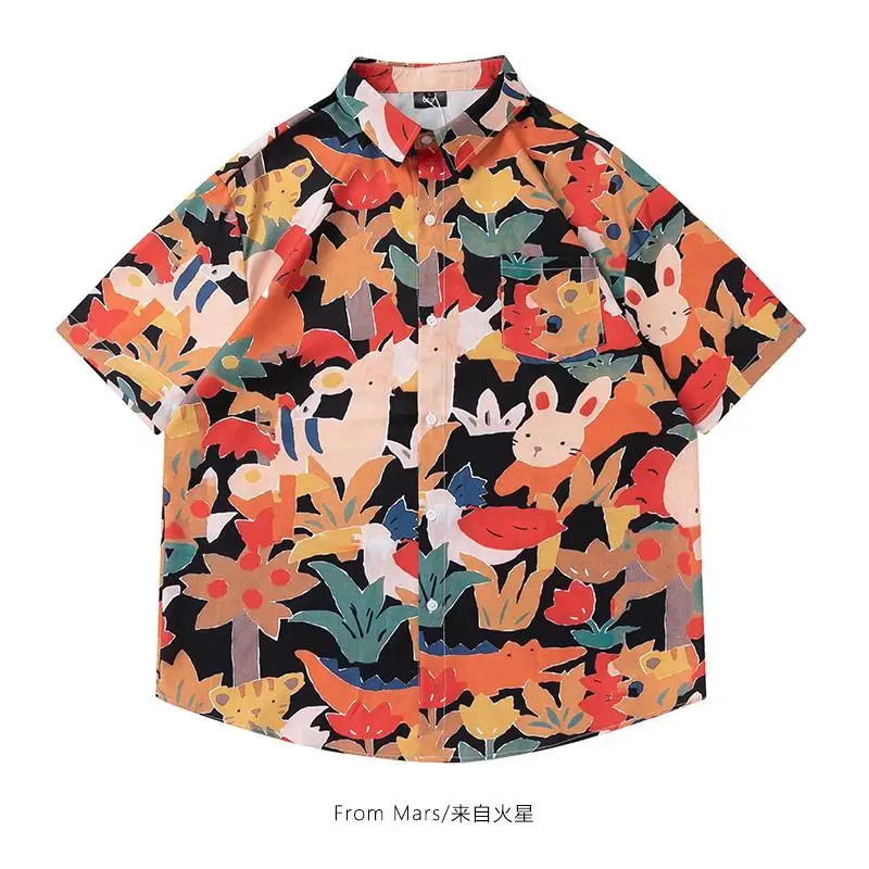 Vintage Multicolor Shirts Comfort Beach Summer Loose Casual Button Up Shirt For Men Women Japan Harajuku Short Sleeve
Vintage Multicolor Shirts Comfort Beach Summer Loose Casual Button Up Shirt For Men Women Japan Harajuku Short Sleeve