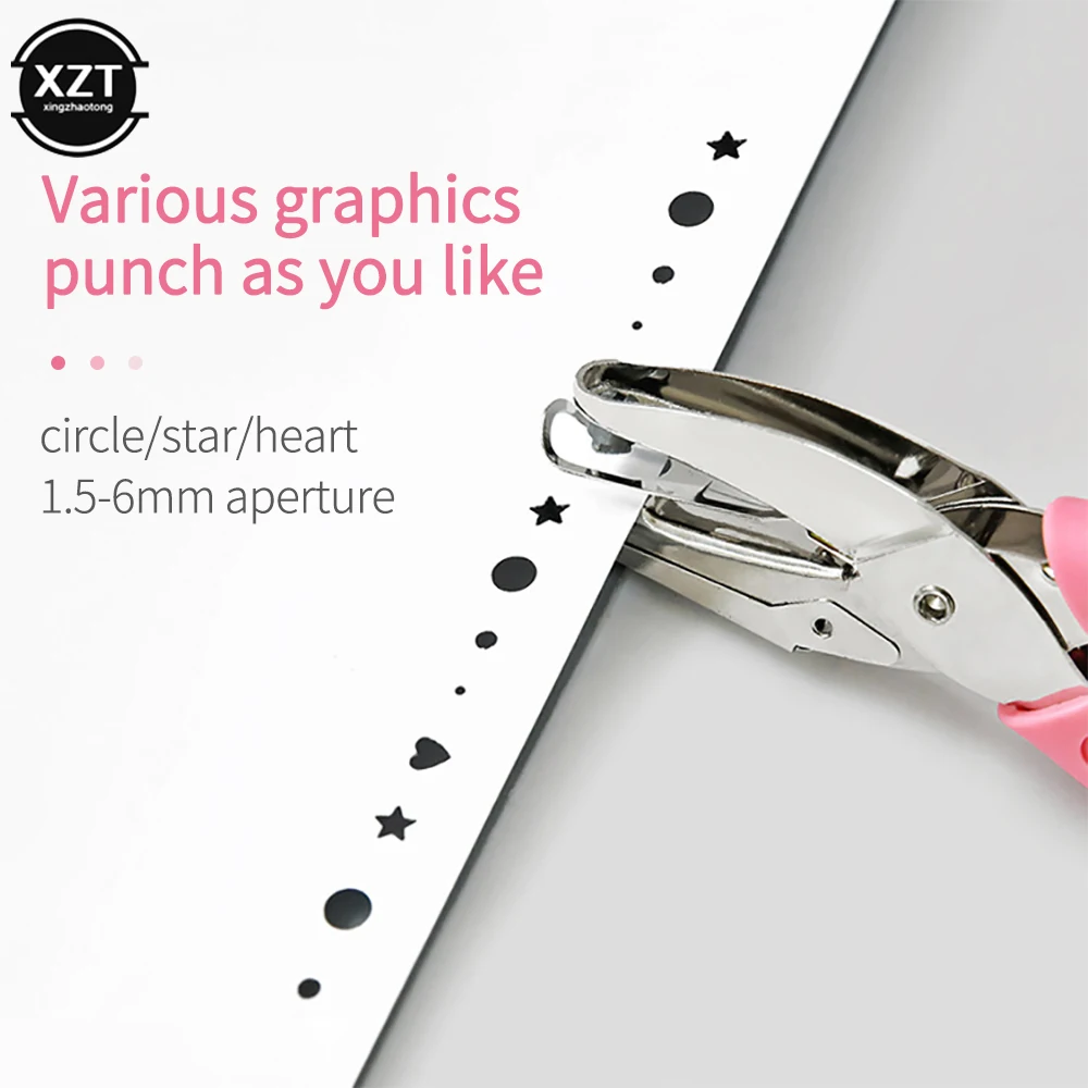 Hole Puncher Paper Heart Round Star Shape Metal Manual Scrapbook DIY Loose-Leaf Paper School Office Binding Stationery
Hole Puncher Paper Heart Round Star Shape Metal Manual Scrapbook DIY Loose-Leaf Paper School Office Binding Stationery