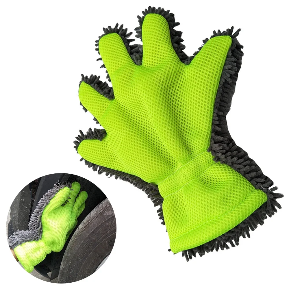 

Delicate Care Hand Protection Velvet Car Wash Five-finger Gloves Can Be Thickened on Both Sides Without Damaging The Paint Clean