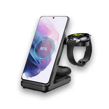 

3 in 1 Wireless Charger Stand For Samsung Galaxy S21/S20/S10 15W Qi Fast Charging Dock Station Removable Watch 4/3 Buds Charger