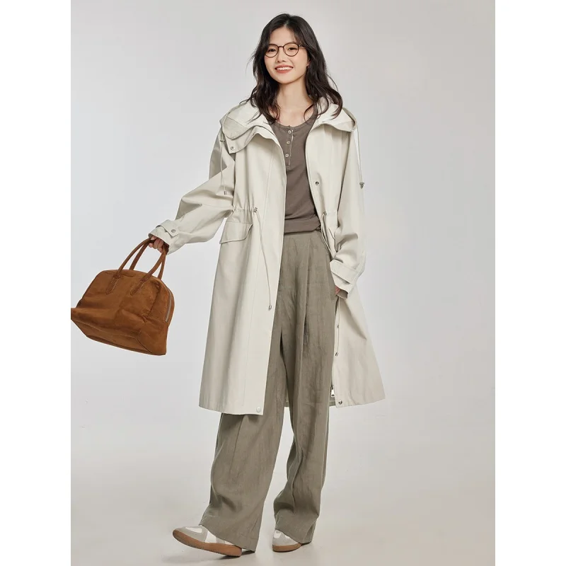 Pure Cotton Hooded Trench Coat Coat Women's Autumn New Casual Temperament Mid-Length Coat
Pure Cotton Hooded Trench Coat Coat Women's Autumn New Casual Temperament Mid-Length Coat