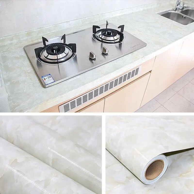 Thickened Waterproof Marble Wall Stickers Kitchen Oil-proof Cabinet Papel De Parede Furniture Renovation Self-adhesive Wallpaper
Thickened Waterproof Marble Wall Stickers Kitchen Oil-proof Cabinet Papel De Parede Furniture Renovation Self-adhesive Wallpaper