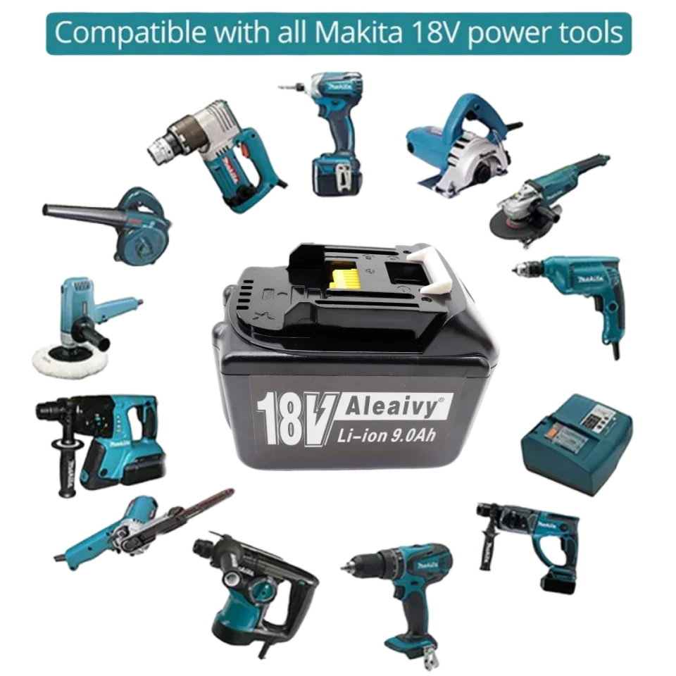 NEW Upgrade For Makita Tools with the BL1860 18V 9.0Ah Lithium Battery 18650 rechargeable battery (Optional charger)
NEW Upgrade For Makita Tools with the BL1860 18V 9.0Ah Lithium Battery 18650 rechargeable battery (Optional charger)