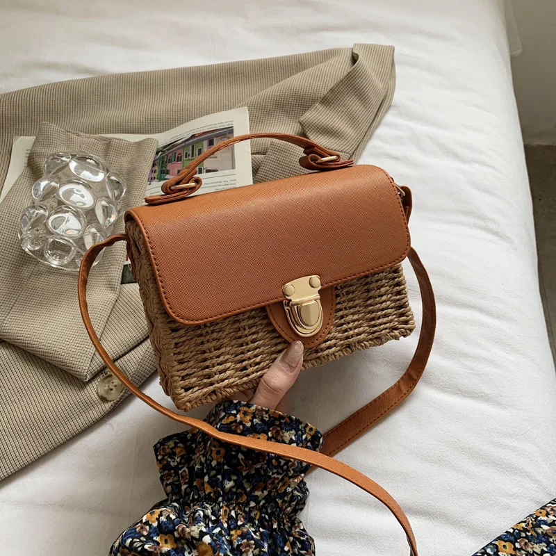 Fashion Box Rattan Women Handbags Wicker Weave Shoulder Crossbody Bags Casual Summer Beach Straw Bag Lady Small Bali Purses 2022
Fashion Box Rattan Women Handbags Wicker Weave Shoulder Crossbody Bags Casual Summer Beach Straw Bag Lady Small Bali Purses 2022