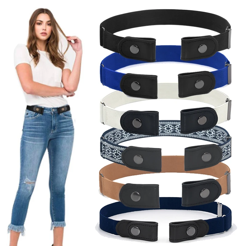 

Adjustable Buckle-free Elastic Invisible Belt for Jeans Belt Without Buckle Easy Belts Women Men Stretch No Hassle Belt for Gift