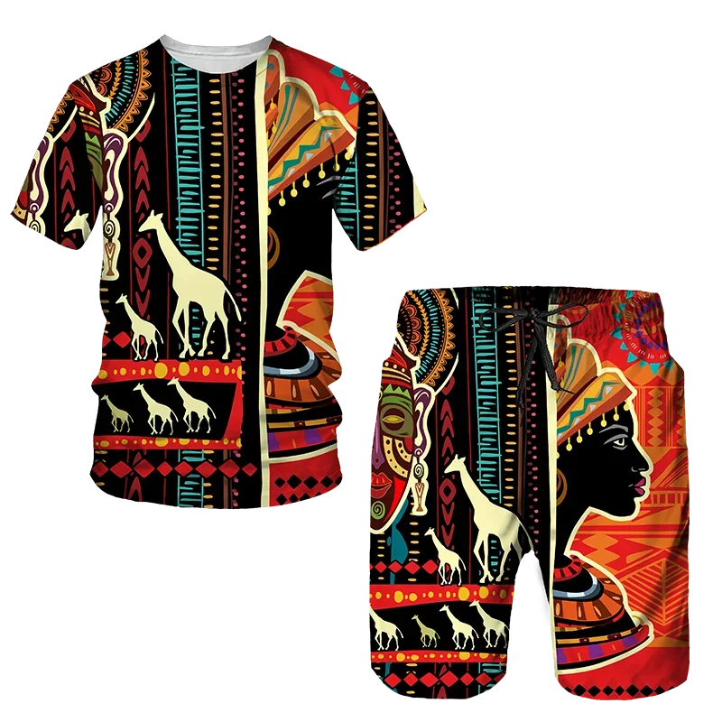 New Summer Men's Tracksuit Popular African Style 2 Pieces Set Round Neck Loose Quick Dry Set Men's T-shirts Sets Men Clothes
New Summer Men's Tracksuit Popular African Style 2 Pieces Set Round Neck Loose Quick Dry Set Men's T-shirts Sets Men Clothes