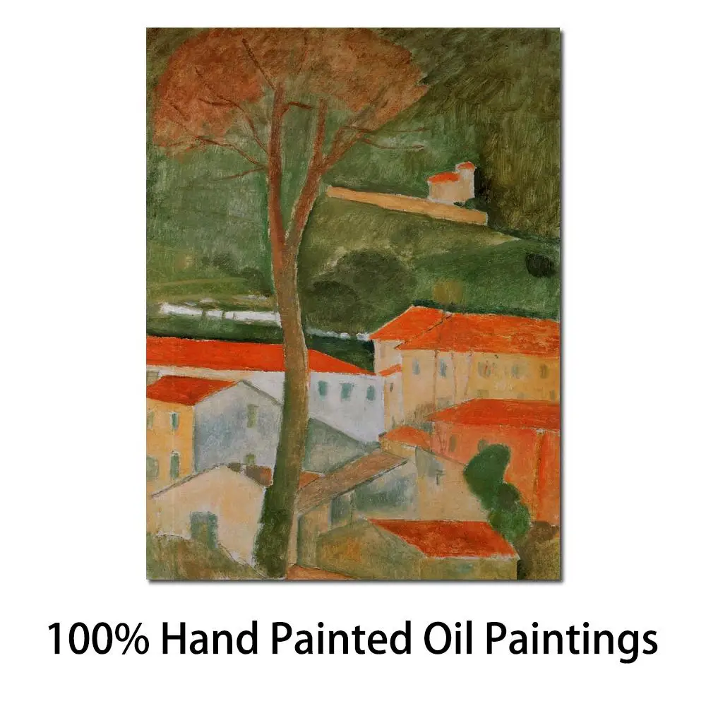 Handmade Abstract Canvas Art Trees Landscape Amedeo Modigliani Figurative Painting Modern Artwork Restaurant Bar Wall Decor
Handmade Abstract Canvas Art Trees Landscape Amedeo Modigliani Figurative Painting Modern Artwork Restaurant Bar Wall Decor