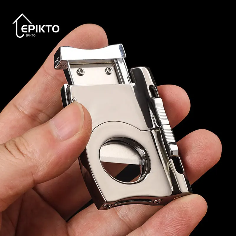 Epikto-Multifunctional Portable Cigar Cutter, Metal, Stainless Steel, Double Cigar Drill Opener, Accessories for Men, Gift
Epikto-Multifunctional Portable Cigar Cutter, Metal, Stainless Steel, Double Cigar Drill Opener, Accessories for Men, Gift