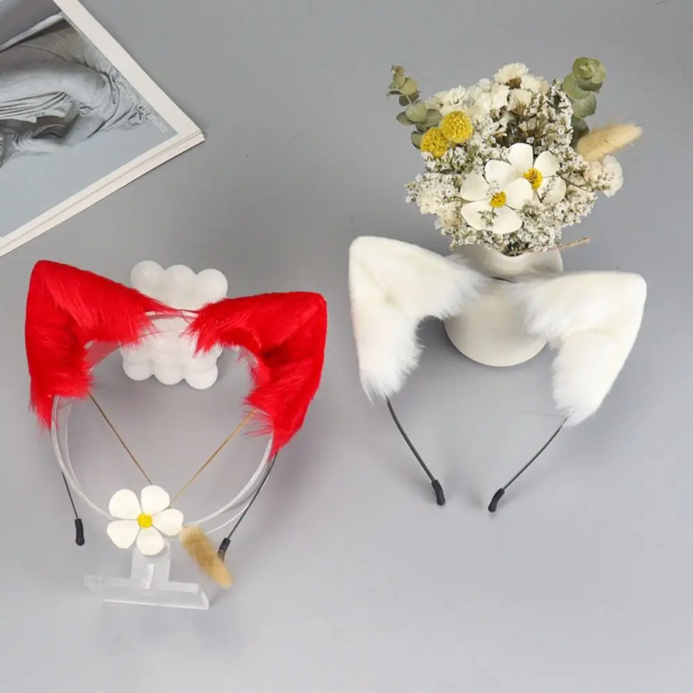 

Artificial Plush Fox Cat Ears Hair Band Headband Cute Animal Ears Headwear Furry Lolita Cosplay Hair Accessories Christmas