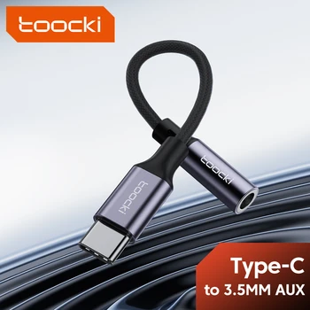 Toocki Type C ~ 3.5mm 이어폰 오디오 케이블 헤드폰 어댑터 USB C ~ 3.5mm 잭 오디오 AUX 케이블, 샤오미 13 화웨이 삼성용 상품 이미지
