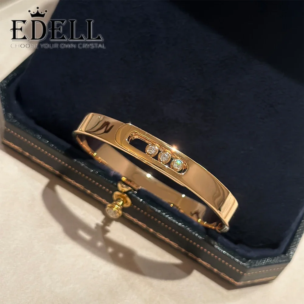 

EDELL мессик три алмаза скользящий гладкий браслет красочный и выдающийся классический, высокое качество бренд 2023 Новый и оригинальный