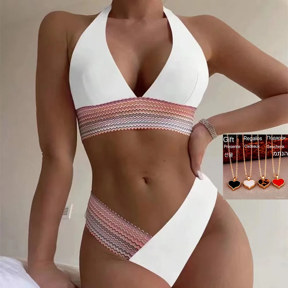 2024 Sexy Bikini Women Swimsuit Female Swimwear Halter Thong Biquini High Waist Bikinis Sets Brazilian Swimming For Bathing Suit
2024 Sexy Bikini Women Swimsuit Female Swimwear Halter Thong Biquini High Waist Bikinis Sets Brazilian Swimming For Bathing Suit