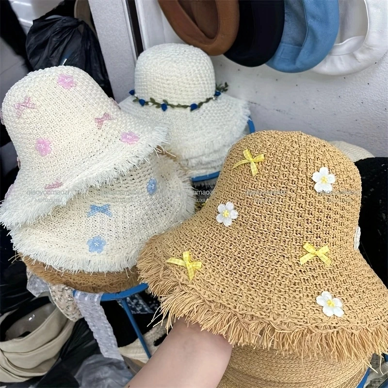 Blue flower fresh sweet fisherman hat women fringed edge large overhang visor for outdoor outing cute basin hat summer
Blue flower fresh sweet fisherman hat women fringed edge large overhang visor for outdoor outing cute basin hat summer