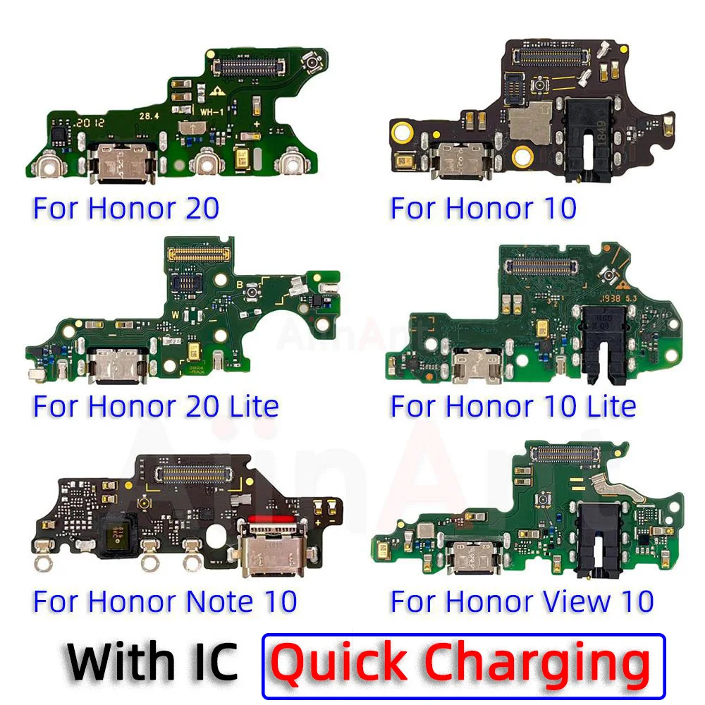 

Aiinant USB Charger Dock Connector Port Charging Board Flex Cable For Huawei Honor 10 20 View Note 10 V10 10x Lite Phone Parts