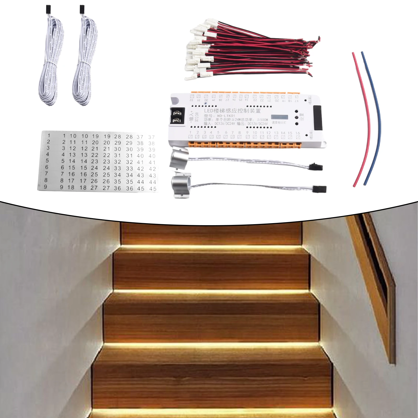 Sensor Stair LED Controller Dimmer 1 Set 32 Channel Adjustable Automatic Illumination DC12V/DC24V Motion PIR Smart
Sensor Stair LED Controller Dimmer 1 Set 32 Channel Adjustable Automatic Illumination DC12V/DC24V Motion PIR Smart