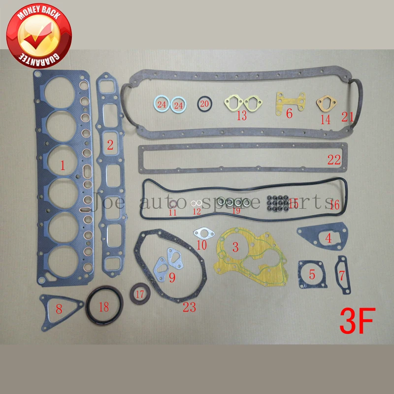 3F Engine Full gasket set kit for Toyota LAND CRUISER /BANDEIRANTE 3956CC 4.0L 1984-1989 04111-61057 04111-61054 04111-61052
3F Engine Full gasket set kit for Toyota LAND CRUISER /BANDEIRANTE 3956CC 4.0L 1984-1989 04111-61057 04111-61054 04111-61052