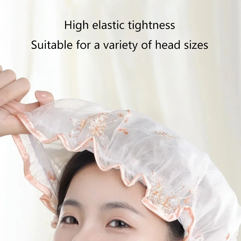 1PCS Hand-embroidered Shower Cap Double Thickened Waterproof Household Dry Hair Lampblack Hat Hair Film For Adults And Children
1PCS Hand-embroidered Shower Cap Double Thickened Waterproof Household Dry Hair Lampblack Hat Hair Film For Adults And Children