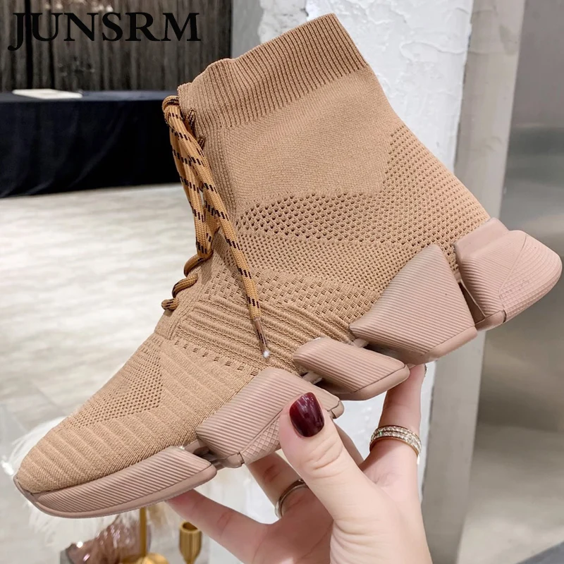 Height Increase Lace-up Sport Sock Boots Men Breathable Non-slip Thick-soled Sneakers Women Fashion Casual Daily High-top Shoes
Height Increase Lace-up Sport Sock Boots Men Breathable Non-slip Thick-soled Sneakers Women Fashion Casual Daily High-top Shoes