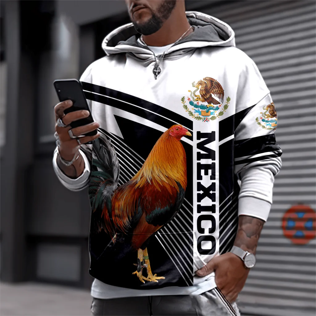Mexico Rooster Graphic Men's Hoodies for Men Clothing Autumn 3D Full Print 2023 Long-sleeve Tops Casual Streetwear Hooded Hoodie
Mexico Rooster Graphic Men's Hoodies for Men Clothing Autumn 3D Full Print 2023 Long-sleeve Tops Casual Streetwear Hooded Hoodie