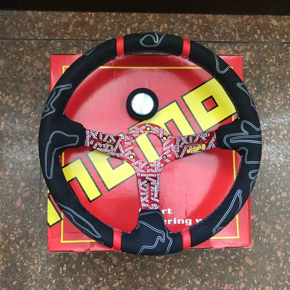 JDM 14inch Deep Dish Red MOMO ULTRA Steering Wheel Suede Leather Drift Sport Steering Wheel Volantes For Honda Toyota VW BMW
JDM 14inch Deep Dish Red MOMO ULTRA Steering Wheel Suede Leather Drift Sport Steering Wheel Volantes For Honda Toyota VW BMW