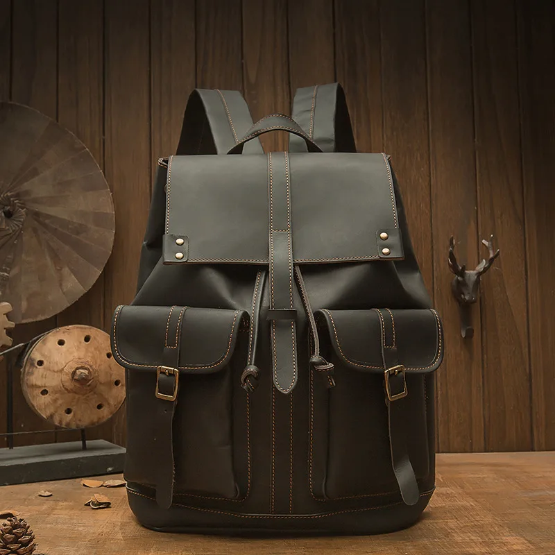 Handmade Original Leather Backpack for Men's Backpack Retro Top Layer Cowhide Men's Bag 2023 New Fashion Casual Women's Bag
Handmade Original Leather Backpack for Men's Backpack Retro Top Layer Cowhide Men's Bag 2023 New Fashion Casual Women's Bag