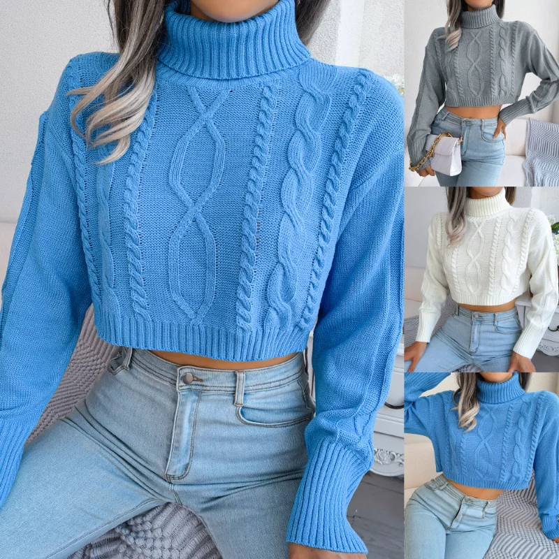 Fashion Women Sweaters 2023 Solid Color High Neck Long Sleeve High Street Jerseys Women's Sweater Blusa De Frio Feminina
Fashion Women Sweaters 2023 Solid Color High Neck Long Sleeve High Street Jerseys Women's Sweater Blusa De Frio Feminina