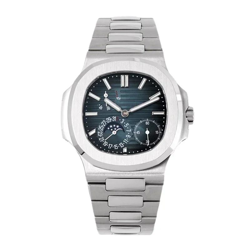 Luxury New Men's Watch 5712 Automatic Mechanical Business Stainless Steel Black Blue MoonPhase Rose Gold Leather Watches
Luxury New Men's Watch 5712 Automatic Mechanical Business Stainless Steel Black Blue MoonPhase Rose Gold Leather Watches