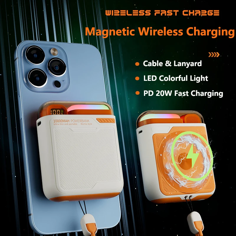 PD 20W Fast Charging Power Bank 10000mAh Magnetic Wireless Charger for iPhone 15 Samsung Xiaomi Powerbank with Cable Stand Light
PD 20W Fast Charging Power Bank 10000mAh Magnetic Wireless Charger for iPhone 15 Samsung Xiaomi Powerbank with Cable Stand Light