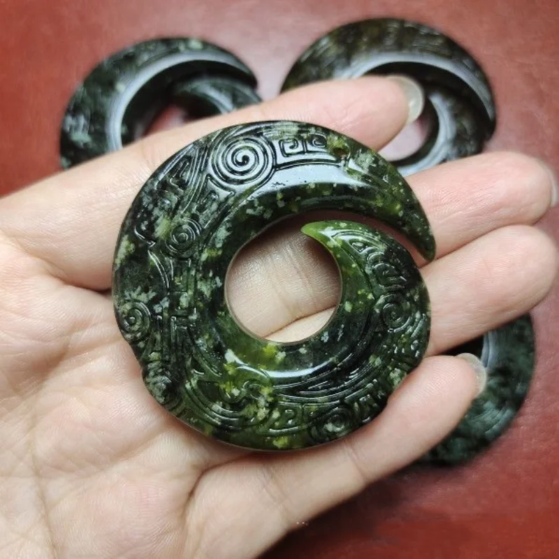 

Natural Medicine Wang Shi Guan Yin Buddha Pendant Magnetic Meteorite Black Green Jade Fortune Turn Jade Brand