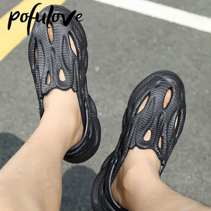 Pofulove Men's Sandals Fashion Summer Hollow Solid Color Breathable Anti-skid Deodorant and Wear-resistant Dual-purpose Slippers
Pofulove Men's Sandals Fashion Summer Hollow Solid Color Breathable Anti-skid Deodorant and Wear-resistant Dual-purpose Slippers