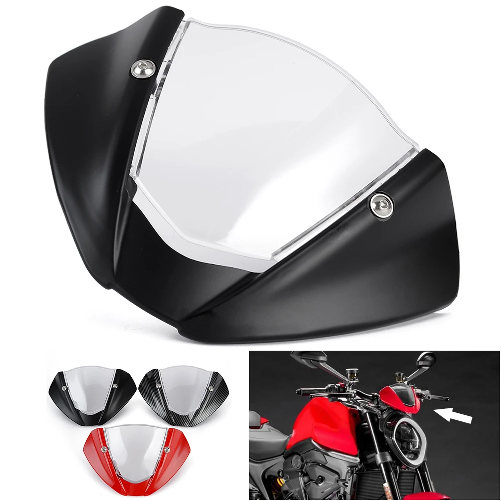 

Motorcycle Windshield Windscreen Air Deflector For Ducati Monster 950 Monster937 2021 2022 MONSTER 937 Front Screen Wind Shield