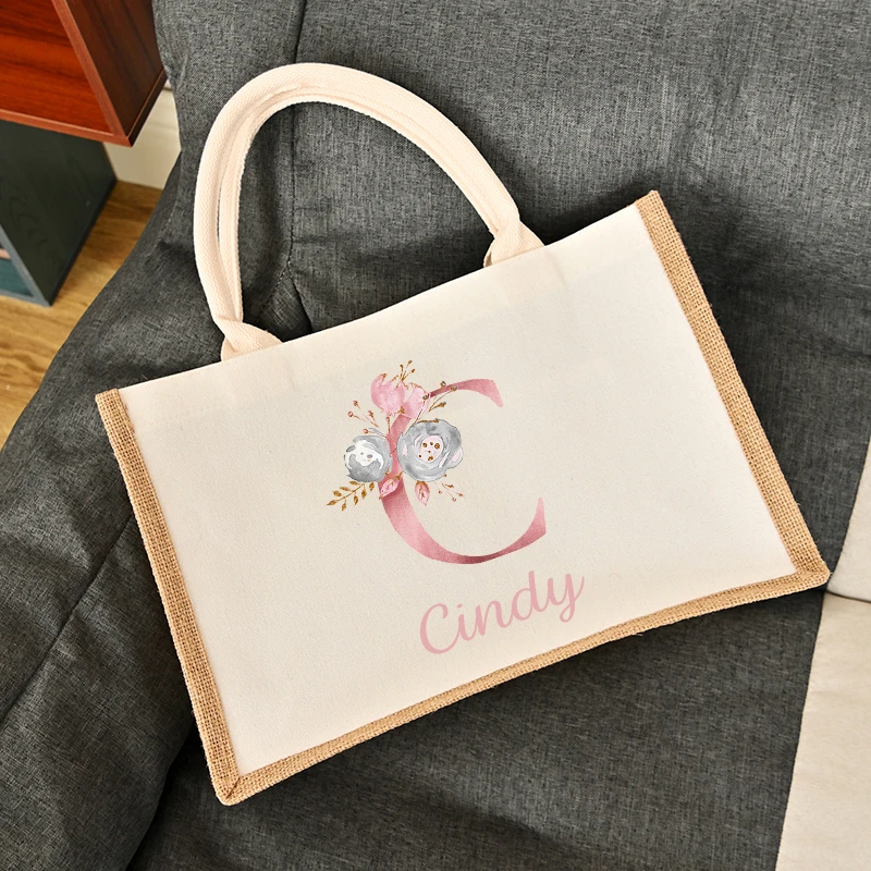 Custom Name Totes Bag Fashion Canva Tote Letters Flower Portable Beach Shoulder Shopping Casual Beach Bag Large Capacity Handbag
Custom Name Totes Bag Fashion Canva Tote Letters Flower Portable Beach Shoulder Shopping Casual Beach Bag Large Capacity Handbag