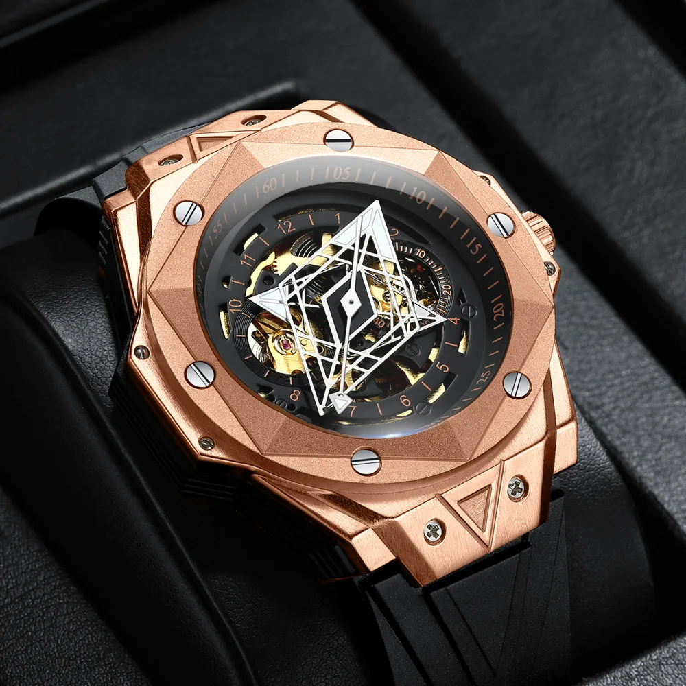 Creative Irregular Shape Dial Three-Dimensional Hollowed Retrofit Waterproof Sport Rubber Strap Fashionable Wrist Watch for Men
Creative Irregular Shape Dial Three-Dimensional Hollowed Retrofit Waterproof Sport Rubber Strap Fashionable Wrist Watch for Men