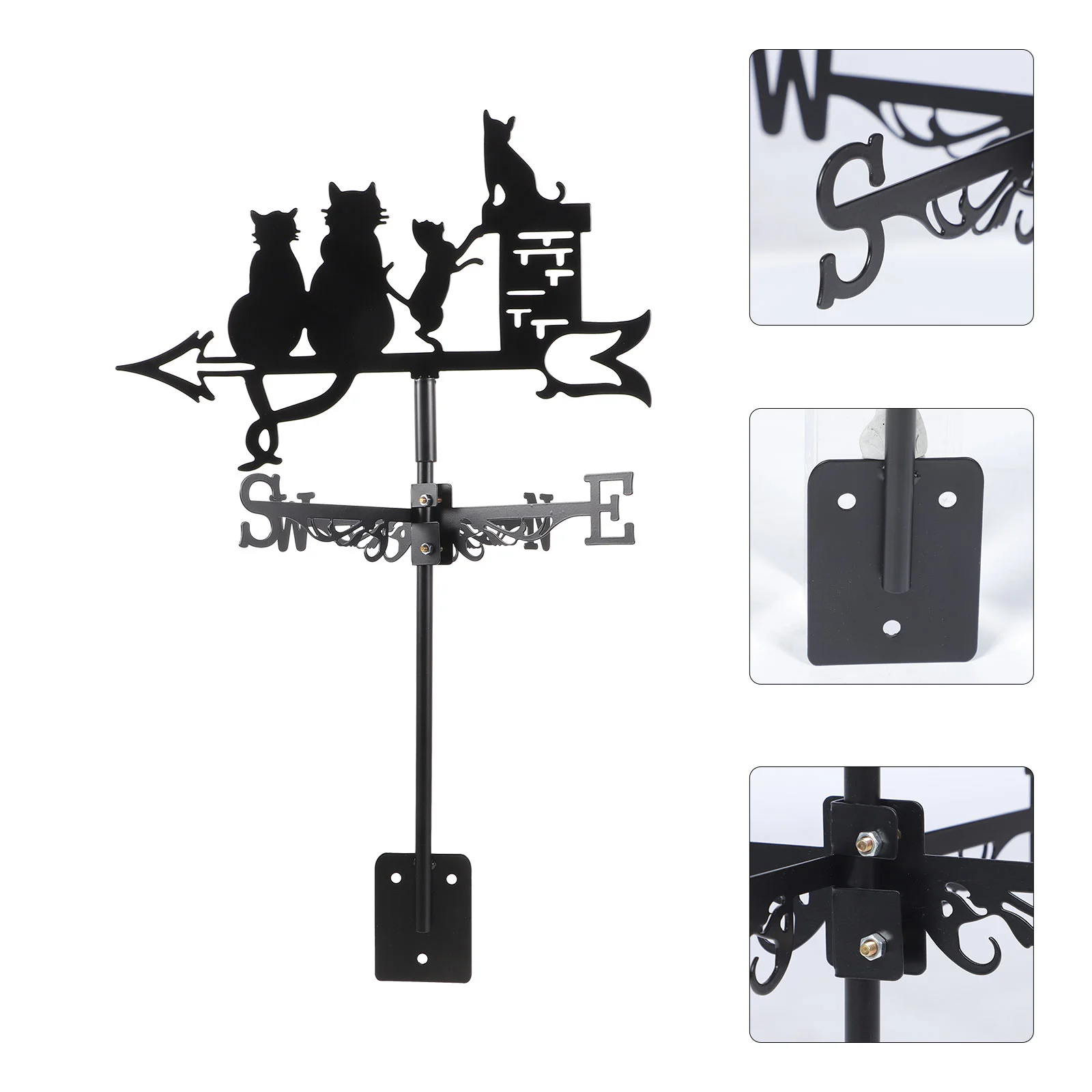 

Stainless Steel Weathervane Decorative Weather Vane Yard Wind Direction Indicator