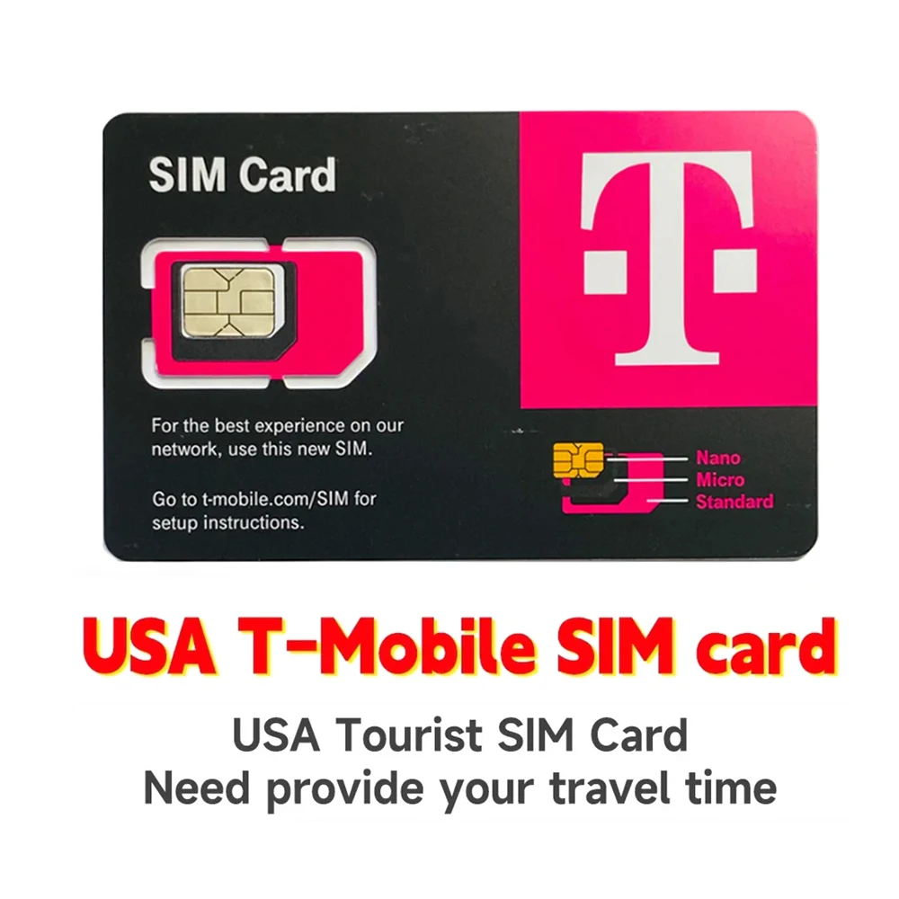 USA Prepaid T-Mobile SIM card 7-90days unlimited data call SMS Complimentary SIM card holders support eSIM
USA Prepaid T-Mobile SIM card 7-90days unlimited data call SMS Complimentary SIM card holders support eSIM