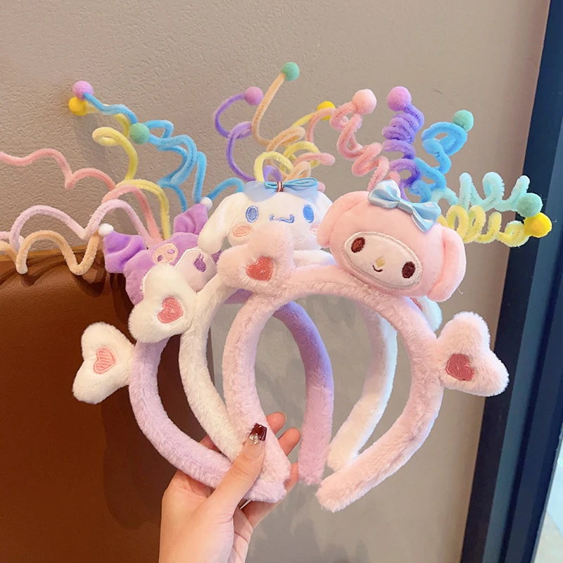 Kawaii Sanrio плюшевые повязки для волос обруч для волос аниме Kuromi My Melody Cinnamoroll повязка на голову для девочек аксессуары для волос подарок
Kawaii Sanrio плюшевые повязки для волос обруч для волос аниме Kuromi My Melody Cinnamoroll повязка на голову для девочек аксессуары для волос подарок
