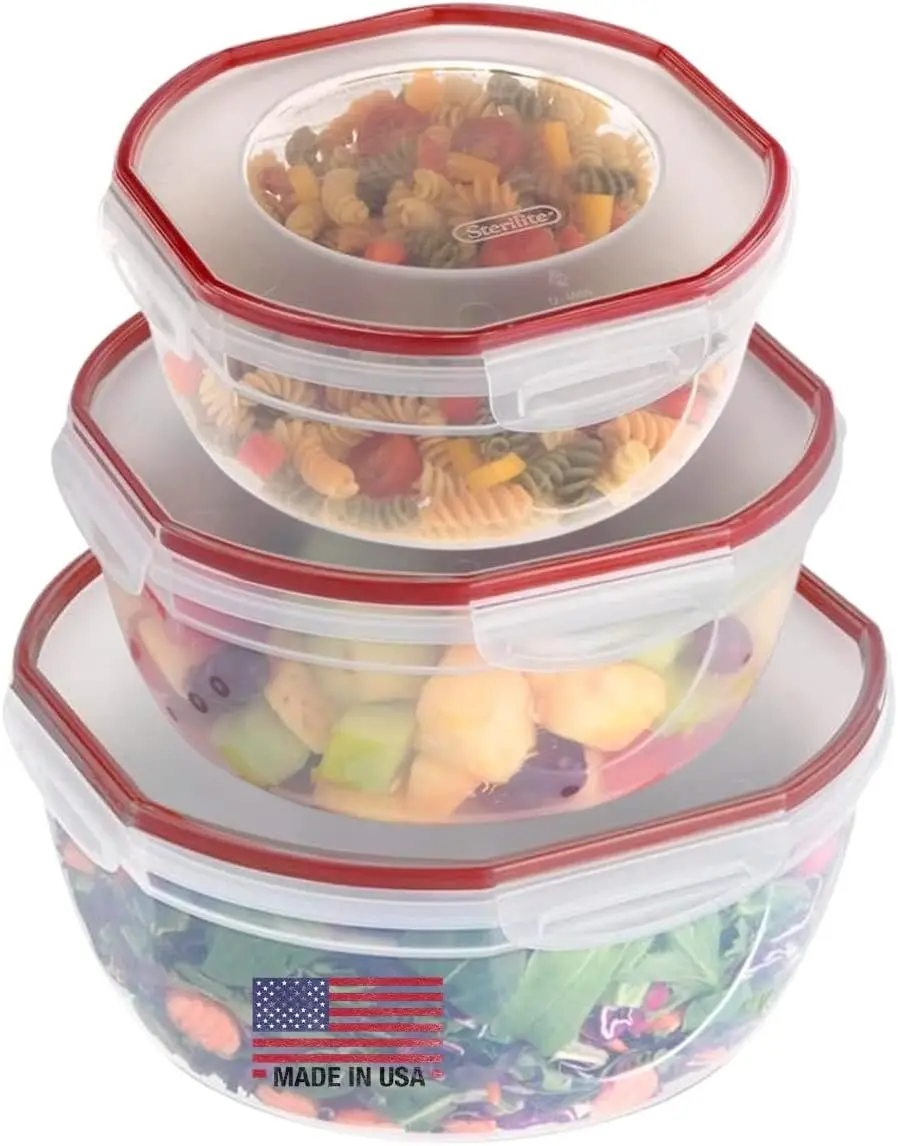 Plastic Mixing Bowls With Lids Set of 3 Sizes Airtight Storage Container Meal Prep Salad Bowl
Plastic Mixing Bowls With Lids Set of 3 Sizes Airtight Storage Container Meal Prep Salad Bowl