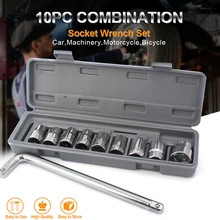 

10Pcs Socket Wrench Set Car Repair Bicycle Mechanic Tools Ratchet Spanner Drive Socke Set Hand Tool 8 10 11 12 13 14 17 19 24mm