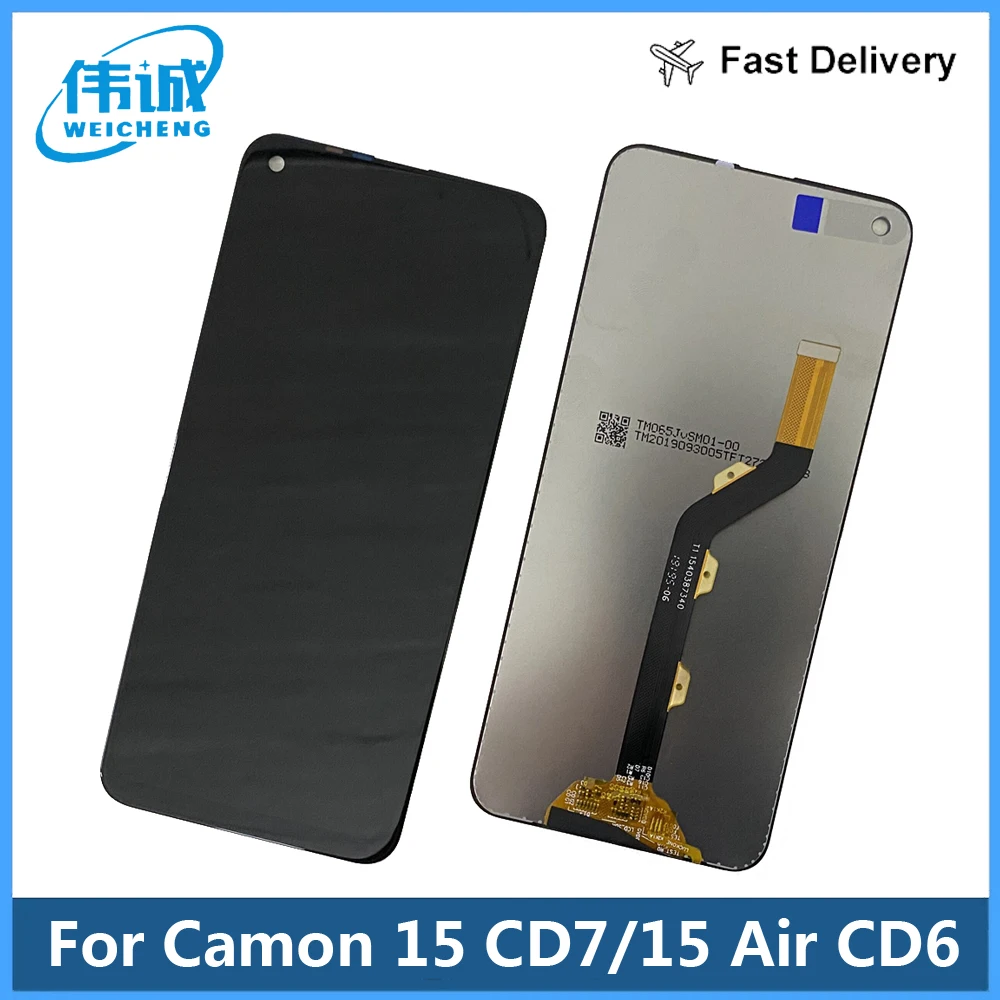 

6.6" Tested Display For Tecno Camon 15 Air CD6 LCD Display Touch Screen Digitizer Assembly For Tecno Camon 15 CD7 LCD Display