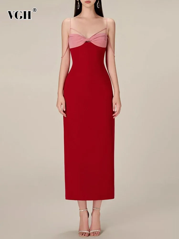 VGH hit color patchwork lace up backless dress for women square collar sleeveless high waist temperament dresses female fashion
VGH hit color patchwork lace up backless dress for women square collar sleeveless high waist temperament dresses female fashion