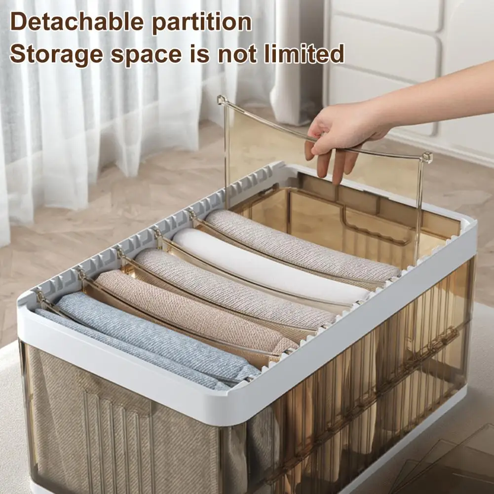 Clothes Storage Box 7 Grids Large Capacity With Lid Dustproof Pants Jeans Sweater Clothing Divider Closet Home Supplies
Clothes Storage Box 7 Grids Large Capacity With Lid Dustproof Pants Jeans Sweater Clothing Divider Closet Home Supplies