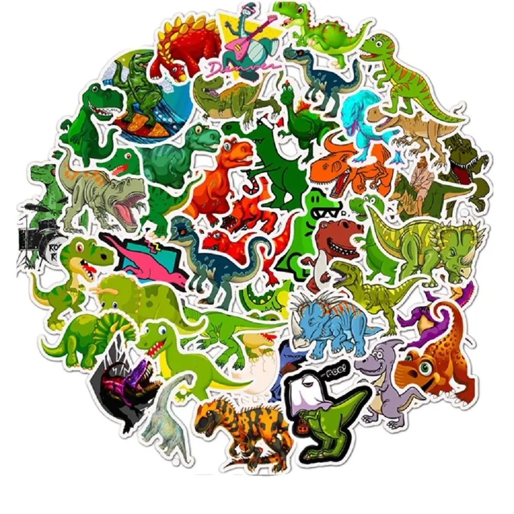 50Pcs Cartoon Dinosaur Sketchbook Sticker PVC Guitar Stationery Children's Decoraction Scrapbooking School Supplies
50Pcs Cartoon Dinosaur Sketchbook Sticker PVC Guitar Stationery Children's Decoraction Scrapbooking School Supplies