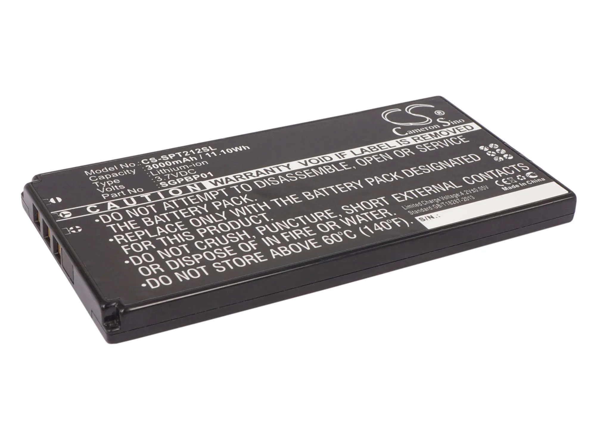3000mAh SGPBP01 Battery for Sony SGPT213JP/H SGPT213JP SGPT212FR SGPT211HK/S SGPT212DE SGPT211AU/S SGPT211CN/S SGPT211US/S Table
3000mAh SGPBP01 Battery for Sony SGPT213JP/H SGPT213JP SGPT212FR SGPT211HK/S SGPT212DE SGPT211AU/S SGPT211CN/S SGPT211US/S Table
