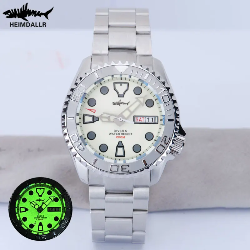 

HEIMDALLR Men SKX007 Dive Watch Sapphire crystal Ceramic Bezel 200M Water Resistance NH36A Automatic Movement Mechanical Watches