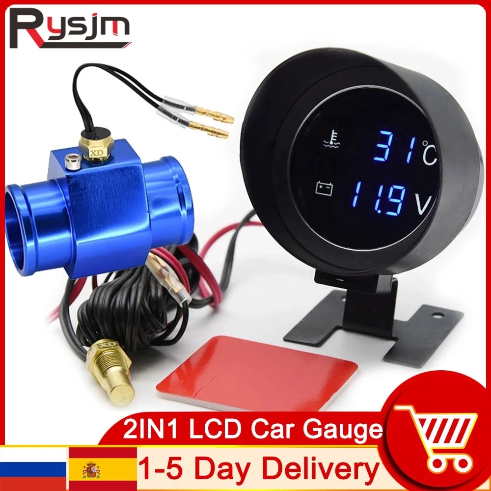 HD Car Water Temperature Gauge + Water Temp Sensor 10mm With Radiator Joint Pipe Adapter Digital Voltmeter Temp Meter 2 in 1
HD Car Water Temperature Gauge + Water Temp Sensor 10mm With Radiator Joint Pipe Adapter Digital Voltmeter Temp Meter 2 in 1