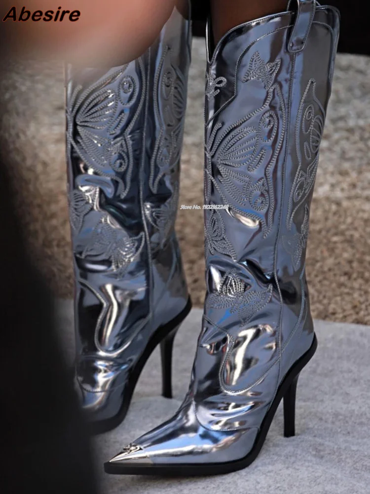 Autumn And Winter New Bowknot Embroidery Sleeve Knight Boots Sexy Metal Pointed Toe V Mouth Stiletto Fashion Party Women'S Boots
Autumn And Winter New Bowknot Embroidery Sleeve Knight Boots Sexy Metal Pointed Toe V Mouth Stiletto Fashion Party Women'S Boots