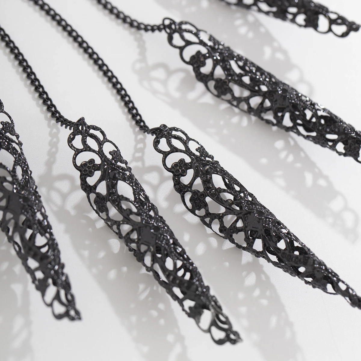 Gothic Black Lace Nail Set Bracelet Gothic Black Lace Nail Set Bracelet